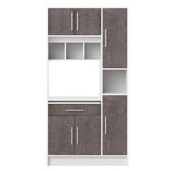 Seyma Larder Cupboard - White/Concrete Look