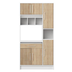 Seyma Larder Cupboard - White/Oak