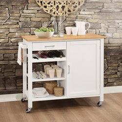 Rushford Kitchen Storage Trolley - White